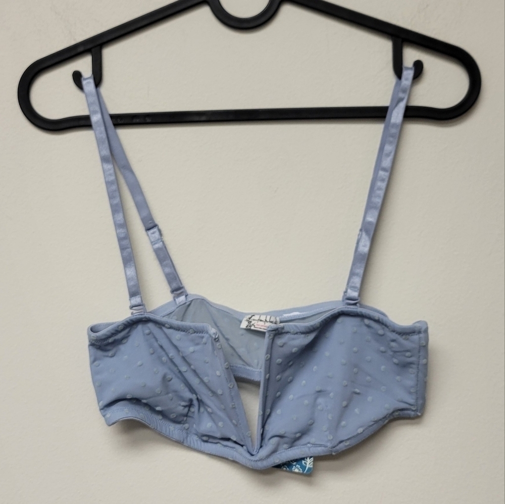 Free People Sierra Bandeau Bra The Rain blue S - Picture 5 of 14